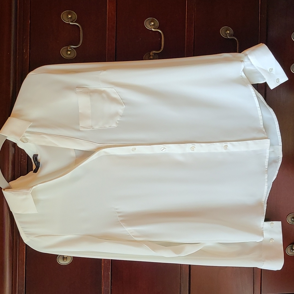 The Limited long sleeve ivory blouse